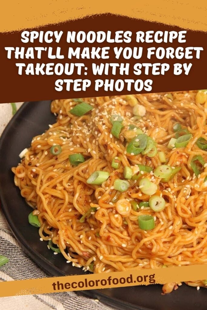 Spicy Noodles on a plate