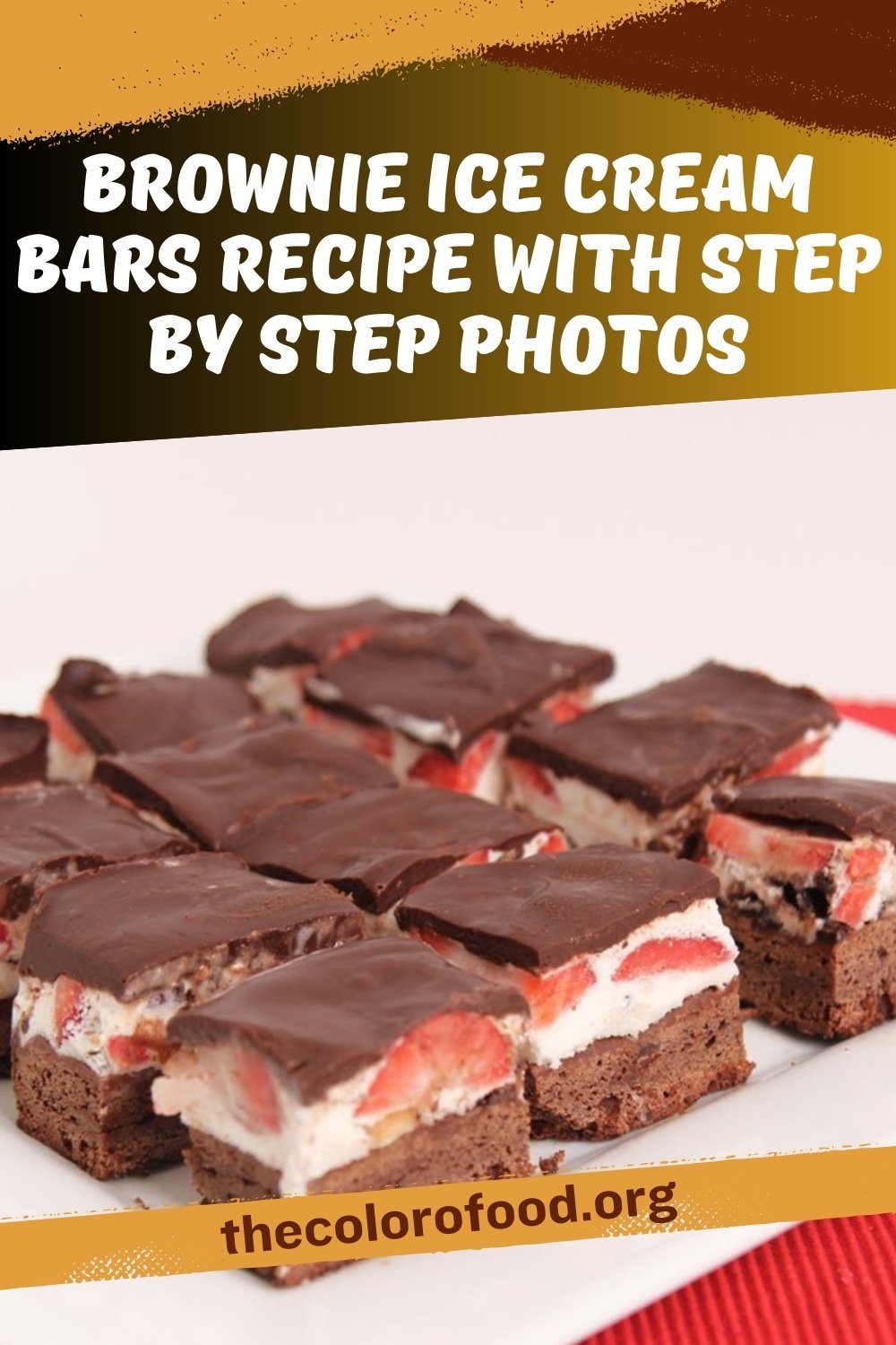 Brownie Ice Cream Bars Recipe With Step By Step Photos