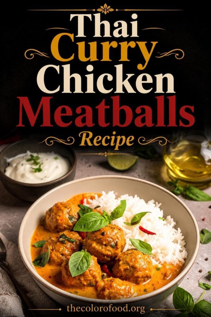 Thai curry chicken meatballs