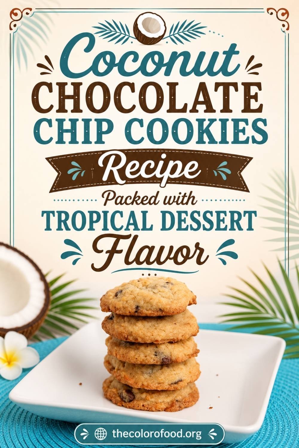Coconut Chocolate Chip Cookies Recipe Packed with Tropical Dessert Flavor