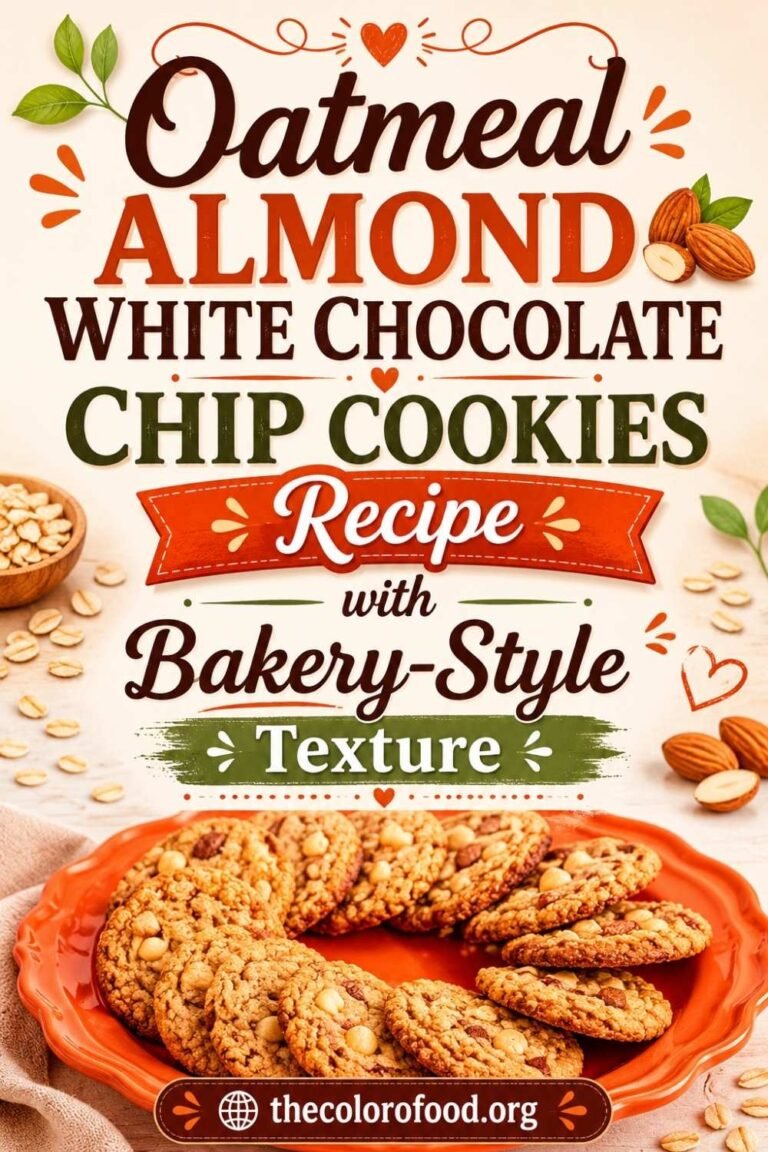 Oatmeal Almond White Chocolate Chip Cookies