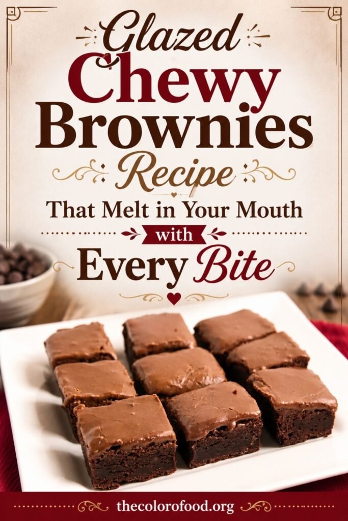 Glazed Chewy Brownies Recipe
