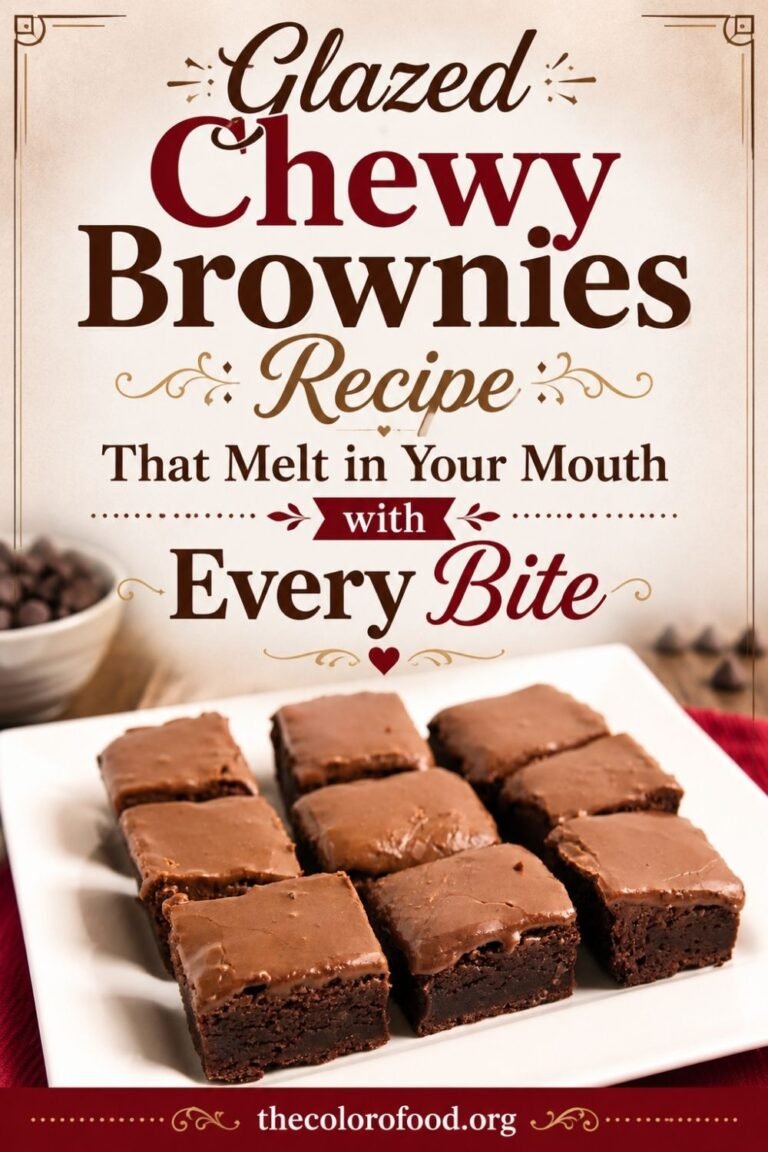 Glazed Chewy Brownies Recipe