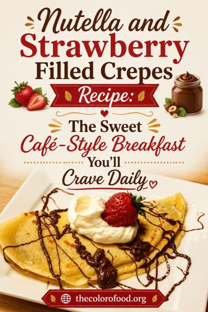 Nutella and Strawberry Filled Crepes Recipe
