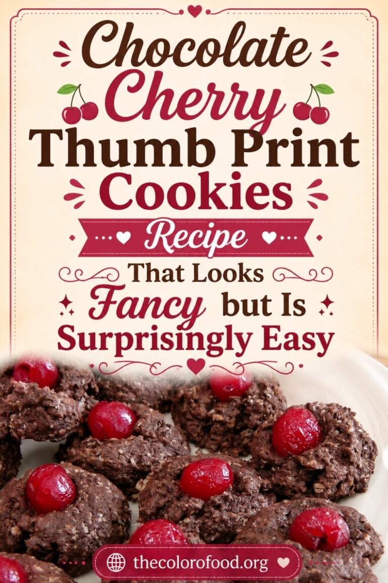Chocolate Cherry Thumb Print Cookies Recipe
